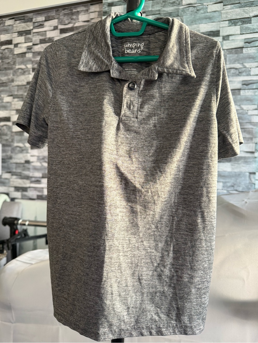 Jumping Beans Boy's Heather Gray Polo Shirt